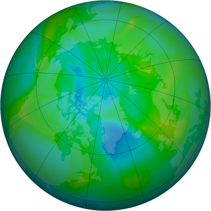 Arctic ozone map for 28 August 2010
